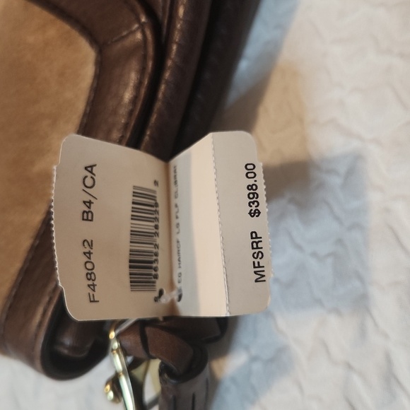 NWT Coach Legacy Haircalf Large Flap Clutch in brass camel - Picture 10 of 10